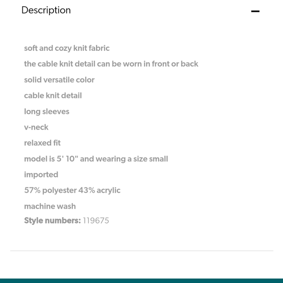 Solid reversible cable knit sweater - Picture 4 of 7